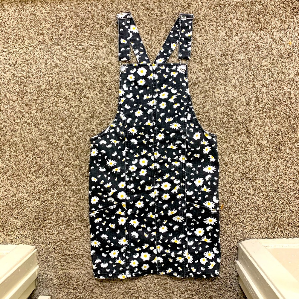 Sunflower overalls dress